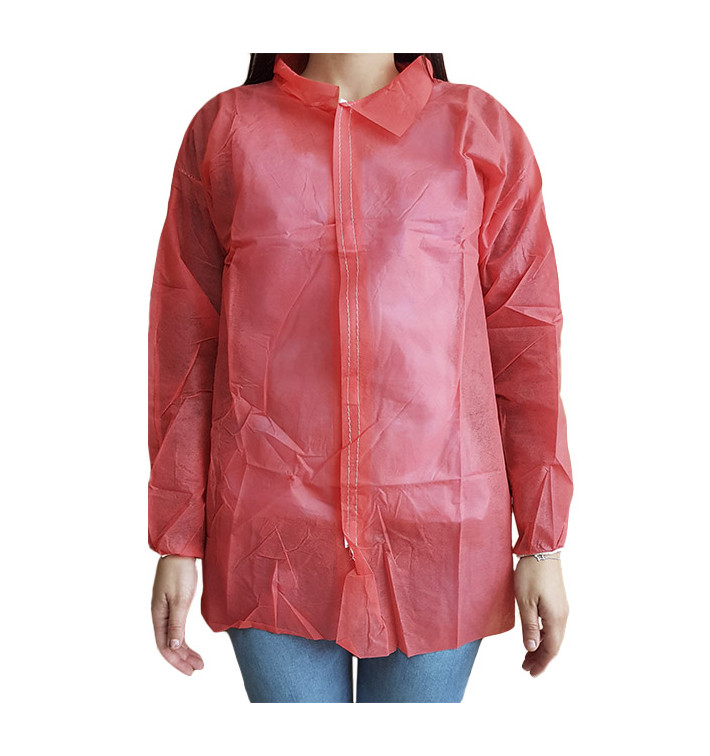 Blouse Cadet PP 35gr.Velcro et Sans Poches Rouge (1 Uté) Blouse Cadet PP 35gr.Velcro et Sans Poches Rouge (1 Uté)