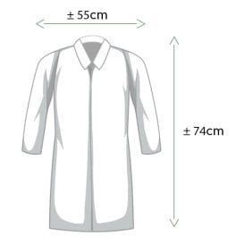 Blouse Cadet PP 35gr.Velcro et Sans Poches Bleu (1 Uté)