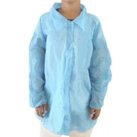 Blouse Enfant PP Bleu Velcro et Sans Poches (1 Uté)