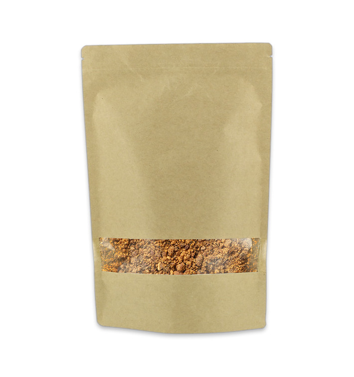 Sac DoyPack Kraft avec fermeture et fenêtre 25+12x35cm (250 Utés) Sac DoyPack Kraft avec fermeture et fenêtre 25+12x35cm (250 Utés)