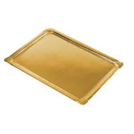 Plat rectangulaire en Carton Doré 22x28cm (600 Unités)