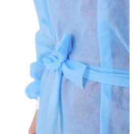 Blouse PP Bleu Fermeture Dorsal à Ruban XL (100 Utés)