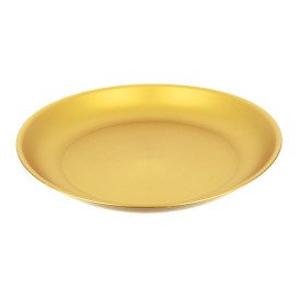 Assiette Réutilisable Durable PP Minéral Or Ø21cm (54 Utés)