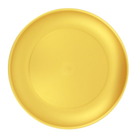 Assiette Réutilisable Durable PP Minéral Or Ø23,5cm (54 Utés)