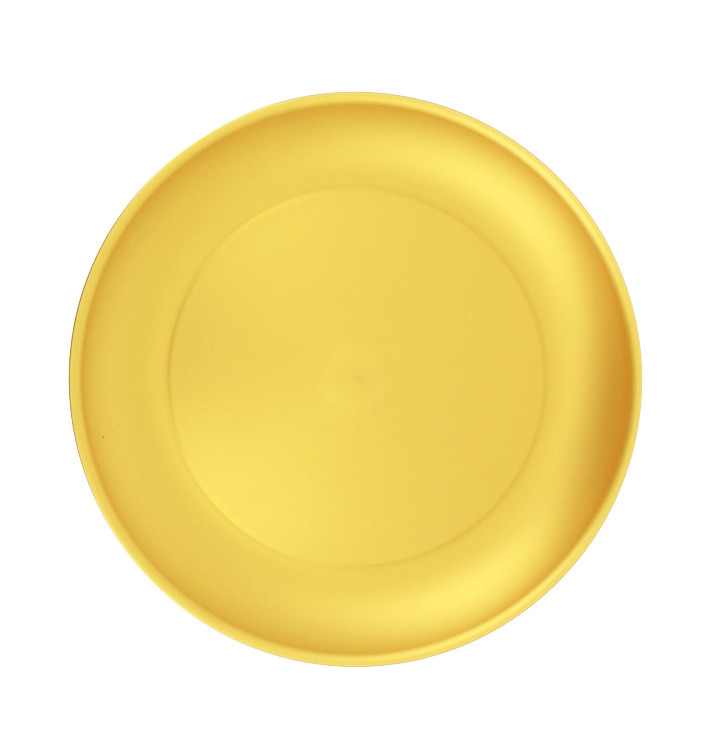 Assiette Réutilisable Durable PP Minéral Or Ø27,5cm (6 Utés)