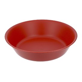 Assiette Réutilisable Durable PP Minéral Rouge Ø18cm (54 Utés)