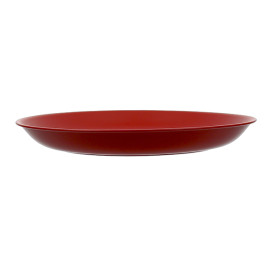 Assiette Réutilisable Durable PP Minéral Rouge Ø21cm (54 Utés)