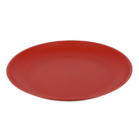 Assiette Réutilisable Durable PP Minéral Rouge Ø23,5cm (54 Utés)