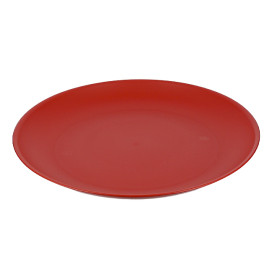 Assiette Réutilisable Durable PP Minéral Rouge Ø23,5cm (6 Utés)