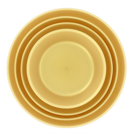 Assiette Réutilisable Durable PP Minéral Or Ø27,5cm (6 Utés)