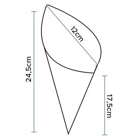Cornet en Papier Ingraissable 240mm 100g (250 Unités)