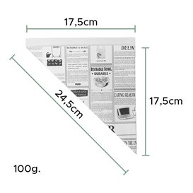 Cornet en Papier Ingraissable 240mm 100g (2.000 Unités)