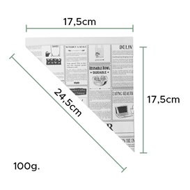 Cornet en Papier Ingraissable 240mm 100g (2.000 Unités)