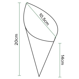 Cornet en Papier Ingraissable 200mm 70g (2.000 Utés)