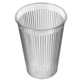 Gobelet "Ribbed" PS 200ml Dur Transparent (25 Unités)