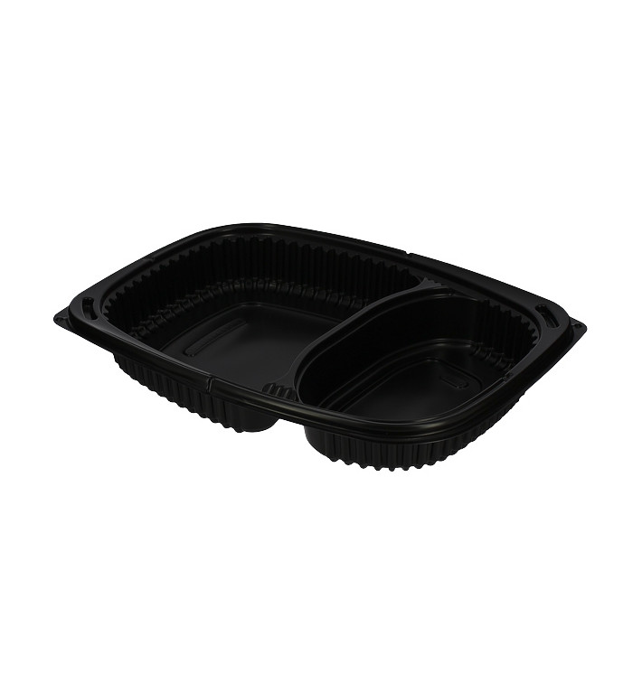 Barquette Rectangulaire PP Noir 2C 1050ml 255x189x45mm (320 Utés) Barquette Rectangulaire PP Noir 2C 1050ml 255x189x45mm (320 Utés)