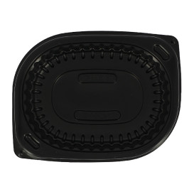 Barquette Rectangulaire PP Noir 450ml 142x111x60mm (80 Utés)