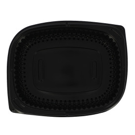 Barquette Rectangulaire PP Noir 1000ml 215x170x50mm (40 Utés)