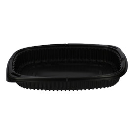 Barquette Rectangulaire PP Noir 1050ml 255x189x45mm (320 Utés)