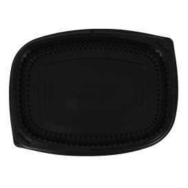 Barquette Rectangulaire PP Noir 1050ml 255x189x45mm (320 Utés)