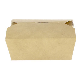 Boîte Américaine Petit Kraft 10,7x8,65x4,5cm 400ml (50 Utés)