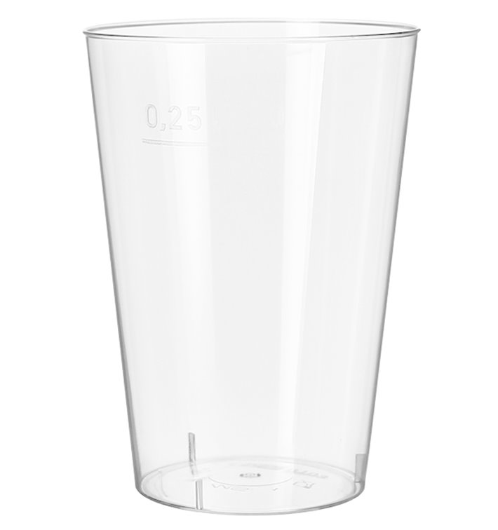 Verre Plastique Dur 250ml Transparent (1000 Unités)