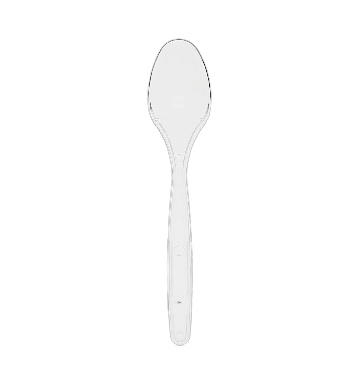 Petite Cuillère Réutilisable PS Transparent 125mm (50 Utés) Petite Cuillère Réutilisable PS Transparent 125mm (50 Utés)