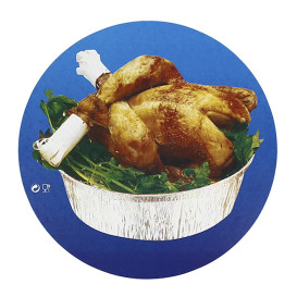 Couvercle Carton Récipient Rond poulet 1900ml (500 Unités)