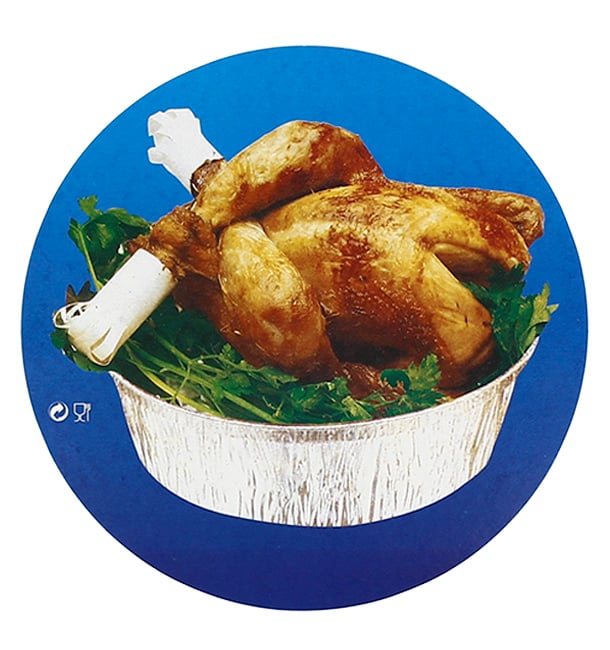 Couvercle Carton Récipient Rond 1900ml poulet (125 Unités)