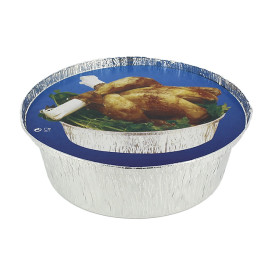 Couvercle Carton Récipient Rond 1900ml poulet (125 Unités)