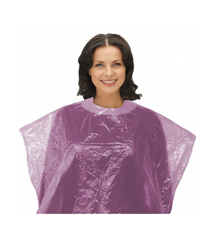 Cape de Protection Teinture Polyéthylène Rose (1.000 Utés) Cape de Protection Teinture Polyéthylène Rose (1.000 Utés)