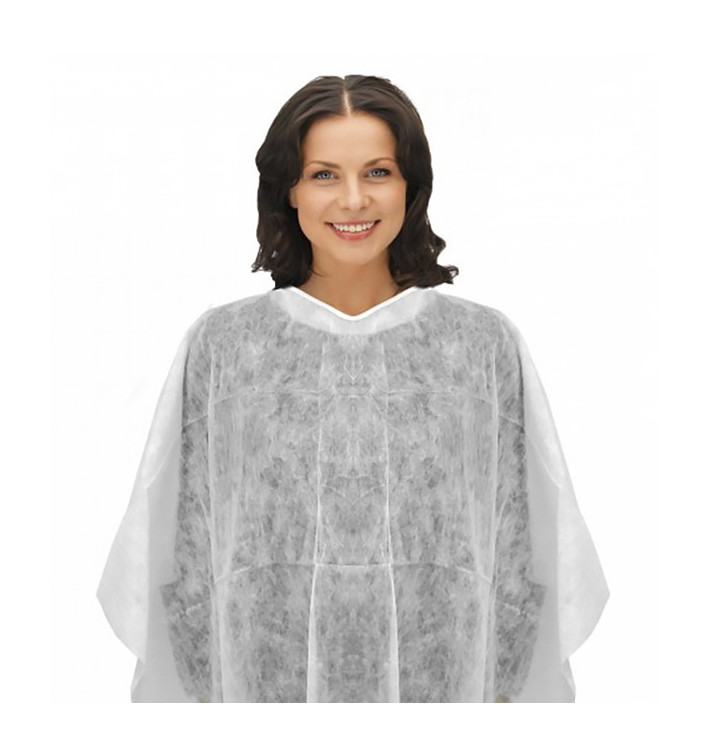 Cape pour Coupe de Cheveux en PP SMS Blanc (10 Utés) Cape pour Coupe de Cheveux en PP SMS Blanc (10 Utés)