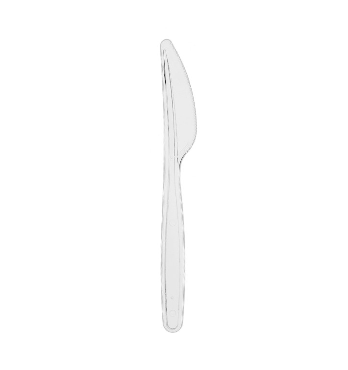 Couteau Réutilisable PS "Diamant" Transparent 180mm (1.000 Utés) Couteau Réutilisable PS "Diamant" Transparent 180mm (1.000 Utés)