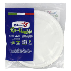 Assiette Réutilisable PS Ronde Blanc Ø32cm (180 Utés)
