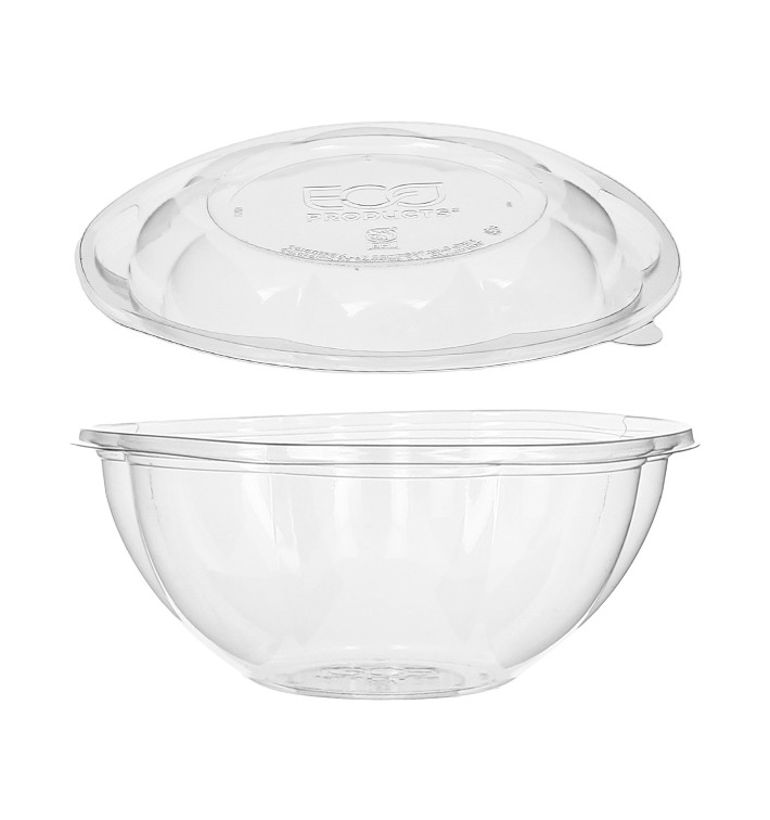 Saladier avec couvercle PLA 710ml (50 Utés) Saladier avec couvercle PLA 710ml (50 Utés)