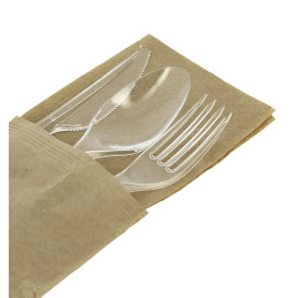 Set Couverts Réutilisables PS 3 pièces + Serviette (25 Utés)
