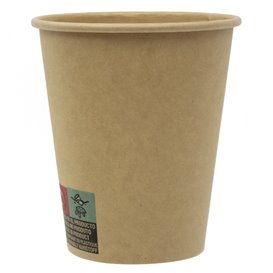 Gobelet Carton 9 Oz/280ml Kraft-Kraft Ø8,1cm (50 Utés)