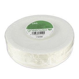 Assiette en Carton Ronde Ingraissable Blanc Ø18cm 220g/m² (50 Utés)