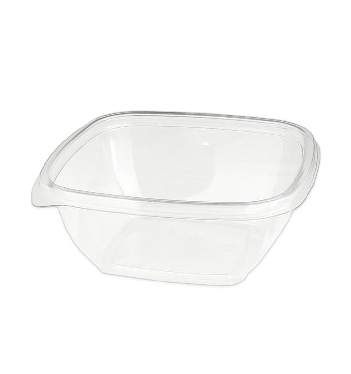 Bol en Plastique Carré PET 375ml 125x125x50mm (50 Utés) Bol en Plastique Carré PET 375ml 125x125x50mm (50 Utés)