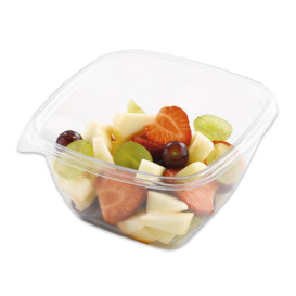 Bol en Plastique Carré PET 375ml 125x125x50mm (50 Utés)