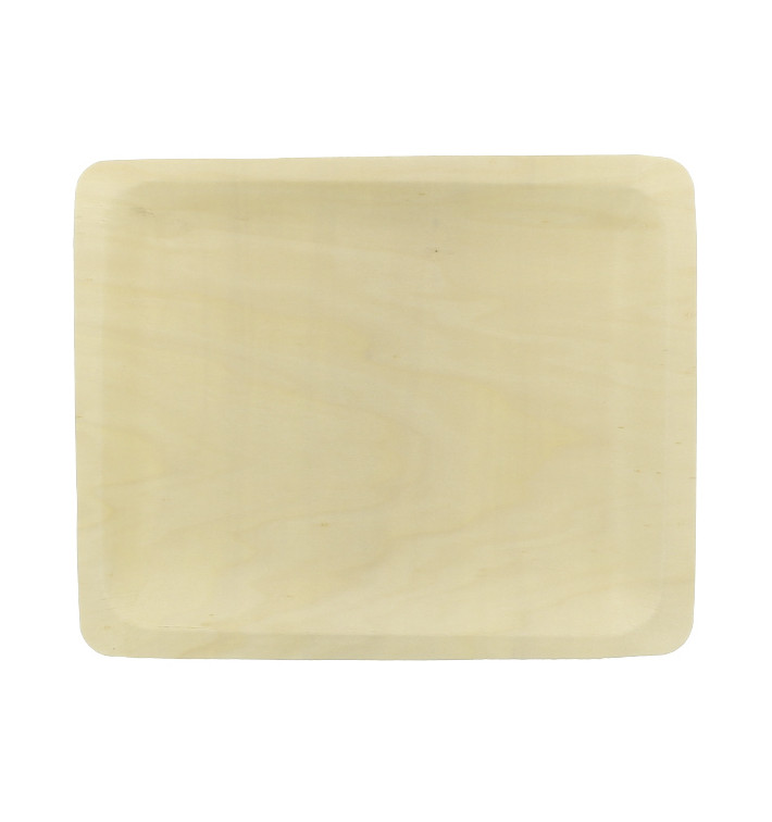 Plateau jetable en bois 26,5x21,5x2cm (20 Unités) Plateau jetable en bois 26,5x21,5x2cm (20 Unités)