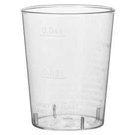 Verre Plastique Dur Transparent PS 40ml (2.000 Unités)