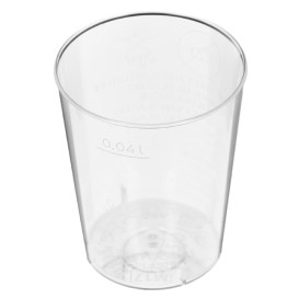 Verre Plastique Dur Transparent PS 40ml (50 Unités)