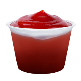 Pot à Sauce Plastique PP Trans. 100ml Ø7,3cm (2500 Utés)