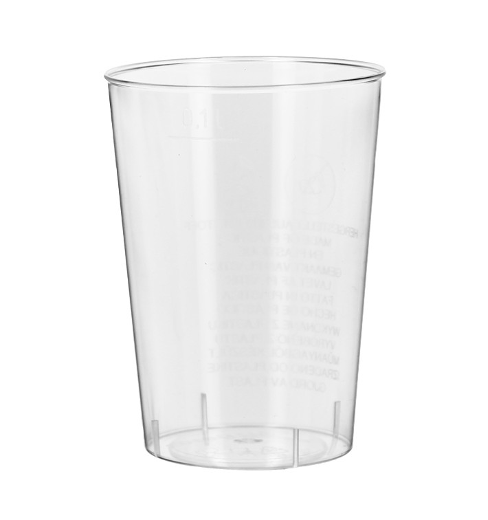 Verre Plastique Dur 100ml Transparent (40 Unités)