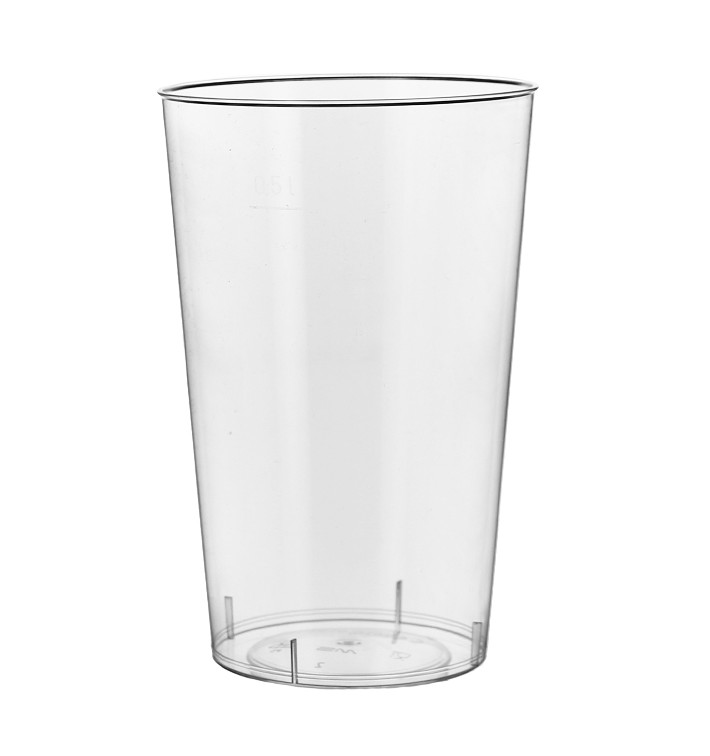 Verre Plastique Dur Transparent PS 500ml (30 Unités)