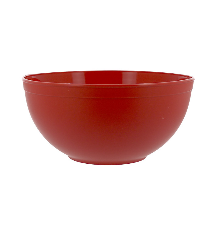 Bol Réutilisable Durable PP Minéral Rouge 2l Ø20cm (36 Utés)