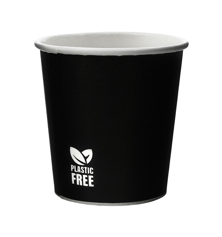 Gobelet en Carton sans Plastique 4 Oz/120ml Noir Ø6,2cm (1.000 Utés) Gobelet en Carton sans Plastique 4 Oz/120ml Noir Ø6,2cm (1.000 Utés)