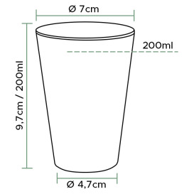 Gobelet "Ribbed" PS 200ml Dur Transparent (25 Unités)