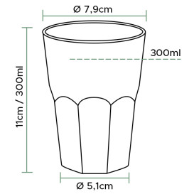 Verre Plastique "Deco" PS 300ml (30 Unités)